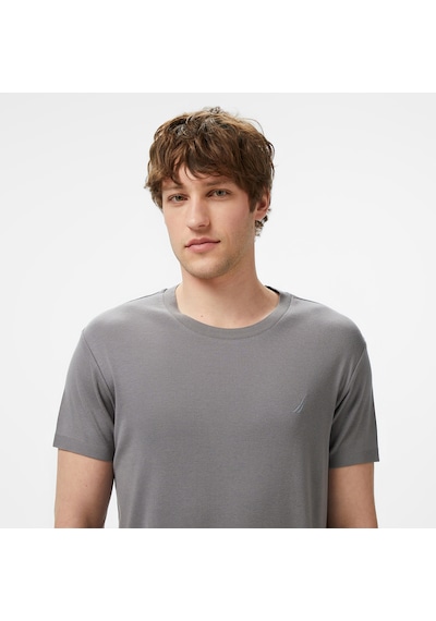Nautica Erkek Gri Regular Fit T-shirt Düz V55239t Gri