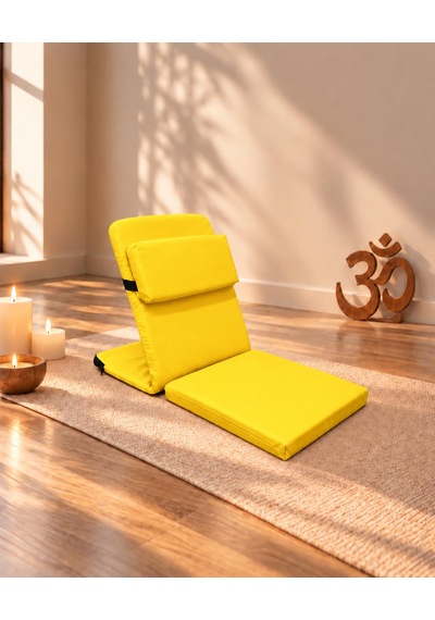 Meditasyon Sandalyesi İlave Yastıklı Backjack Xl Yoga, Nefes, Meditasyon Sandalyesi Duck Kumaş Sarı