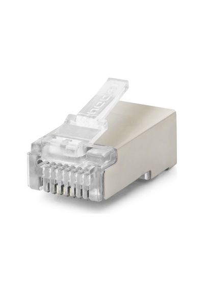 Nodar Nd2423 Cat6e Ez Rj45 Metal Konnektör 100 Adet Plastik Kutu - Şeffaf