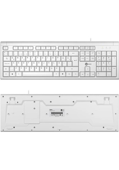 Lecoo Kb101 Usb Kablolu Beyaz Türkçe Q Klavye