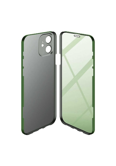 Apple Uyumlu iPhone 11 Kılıf 360 Tam Koruma Lüx Led Kapak Siyah