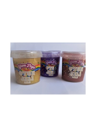 Yumtoys Gold Serisi Slaym - Hazır Slime 3 Renk 3 Kutu 140x3 Gr Sarı, Mor, Kırmızı