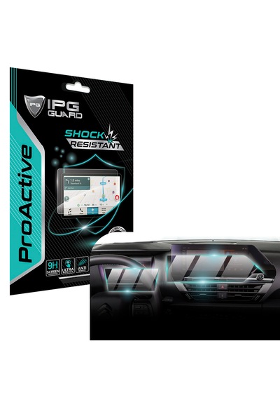 Citroen 2021-2024 C4 C4x 10 Inch Navigasyon 5.5 Inch Dashboard 9h Nano Ipg Proactive Ekran Koruyucu