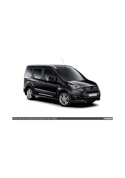 S-Dizayn Ford  Connect Krom Yan Kapı Çıtası Altı 4 Prç. 2015 Üzeri