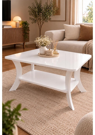 Orta Sehpa Beyaz Dikdörtgen 90 Cm Genişlik - 55 Cm En - Mdf Ayak 46 Cm Yükseklik Modern Orta Sehpa Beyaz Orta Sehpa Beyaz Dikdörtgen 90 Cm Genişlik - 55 Cm En - Mdf Ayak 46 Cm Yükseklik Modern Orta Sehpa Beyaz