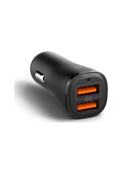 30w Usb-a 2 Port Araç İçi Hızlı Şarj Aleti, 18w + 12w Akım Korumalı