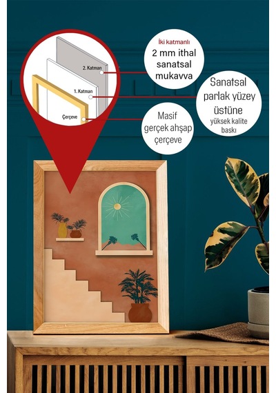 Artavessa Gerçek Ahşap Çerçeveli 3 Parça 3D Poster Tablo Seti - 3DARTSOHOSET27