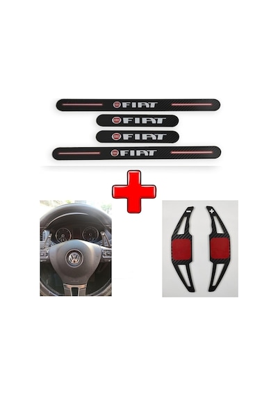 Fiat / Tofaş Tipo Uyumlu Carbon Kapı Eşiği + F1 Kulakçık (550931441)