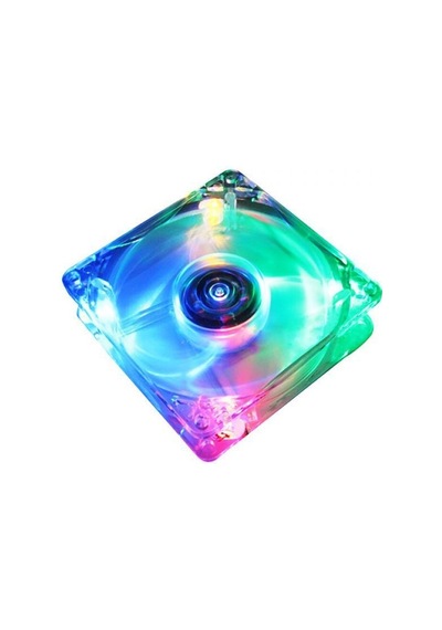 8025 Şeffaf 8cm Led Işıklı Pc Bilgisayar Kasası Soğutucu İçin Şasi Soğutma Fanı