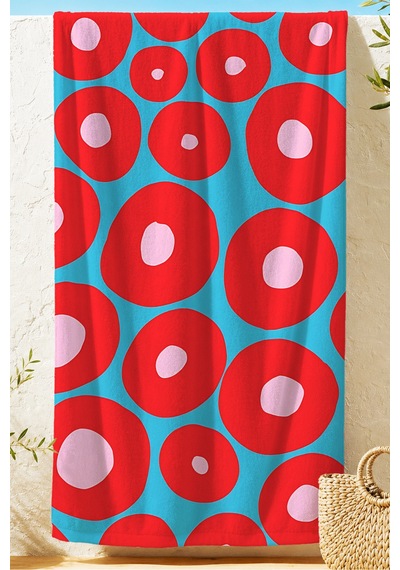 Modern Geometrik Desenli Plaj Havlusu - Soyut Pop Art Turkuaz Kırmızı Hızlı Kuruyan Mikrofiber Havlu Yağmur Kabuğu Modern Geometrik Desenli Plaj Havlusu - Soyut Pop Art Turkuaz Kırmızı Hızlı Kuruyan Mikrofiber Havlu Yağmur Kabuğu