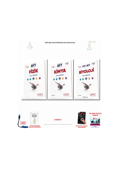 Limit Ayt Fizik Kimya Biyoloji Soru Bankası 3 Kitap Seti