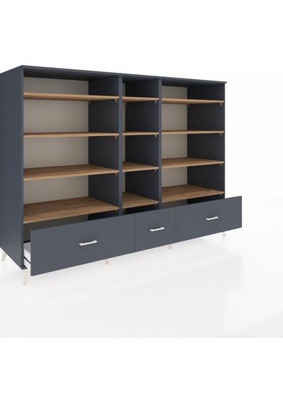 Kronos Dolap 12 Raflı 3 Çekmeceli 220x59x163 Antrasit-çam/antras Antrasit-çam/antrasit Kronos Dolap 12 Raflı 3 Çekmeceli 220x59x163 Antrasit-çam/antras Antrasit-çam/antrasit
