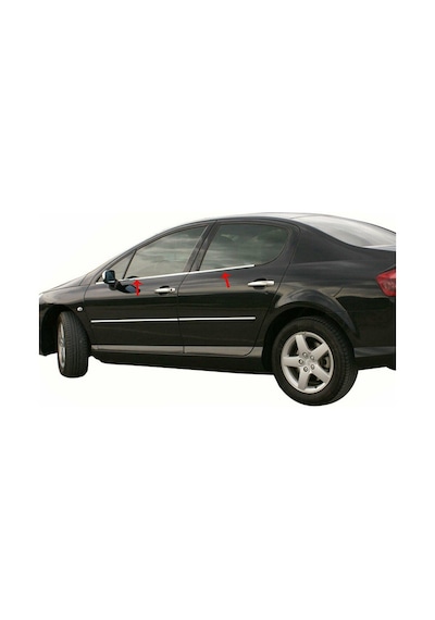 Peugeot 407 Krom Cam Çıtası Takımı 4 Parça Paslanmaz Çelik N11.4191