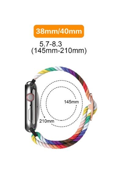 Wozlo Apple Uyumlu  Watch 1 2 3 4 5 6 7 8 Se Ultra Solo Loop Esnek Örgü Tokalı Kordon 42/44/45/49mm - Pembe