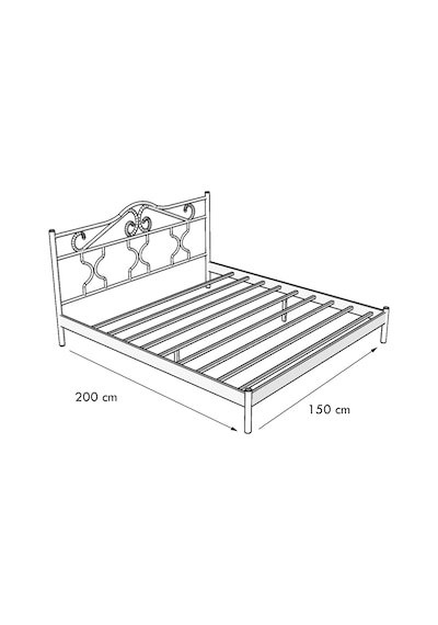 Metalia Metalia Gm 301 Gold Dublex Metal Karyola Siyah 150X200