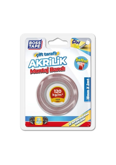 Taraflı Köpük Montaj Bandı 18 Mm X 2 Mt - Iç Ve Dış Mekan Kullanıma Uygun