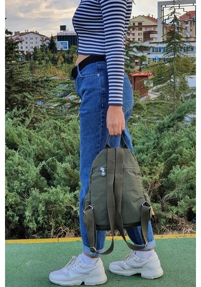 Duomino Haki Sırt Çantası Günlük Mini Boy By Nemo Group-Haki