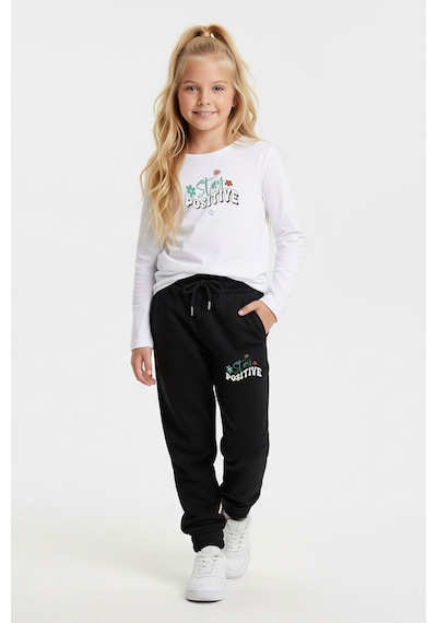 Fyk Kids Yuvarlak Yaka Stay Posıtıve Baskılı Kız Çocuk Alt-üst Takım Beyaz Fyk Kids Yuvarlak Yaka Stay Posıtıve Baskılı Kız Çocuk Alt-üst Takım Beyaz