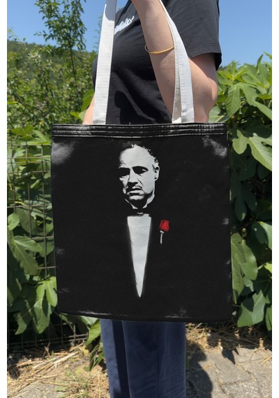 Zipzap The Godfather V3 Çift Taraflı Yazlık Kışlık Kanvas Baskı Bez Çanta