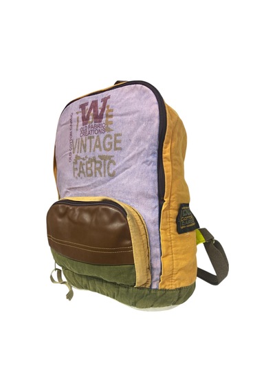 Old Cotton Cargo Kaliteli Tek Bölmeli Vintage Disayn Günlük Gezi Spor Okul Sırt Çantası Patchwork Komor 29x42cm Mor