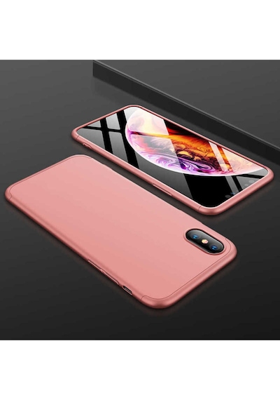 Apple Uyumlu iPhone Xs Max 6.5 Kılıf Zore Ays Kapak Rose Gold