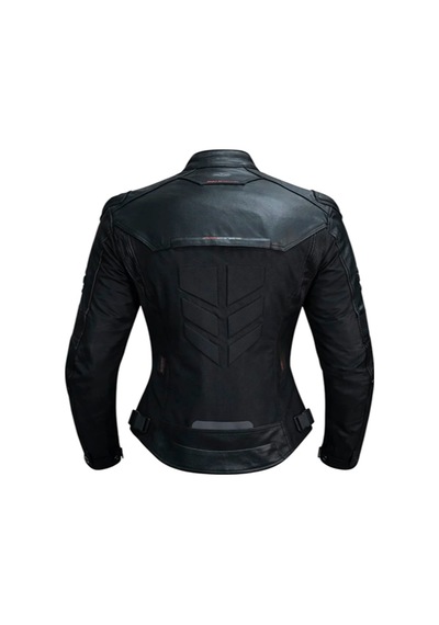Prosev Falcon Ce3400 Motosiklet Montu Kadın 4 Mevsim Oxford 600-d Dayanıklı Deri Kumaş Motorcu Mont Women Black