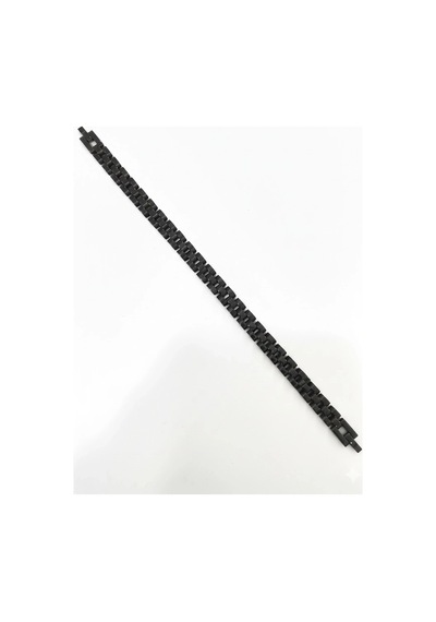 Siyah Çelik Erkek Çelik Bileklik Boy 21.5 Cm / En 0.8 Mm - Ebl0076