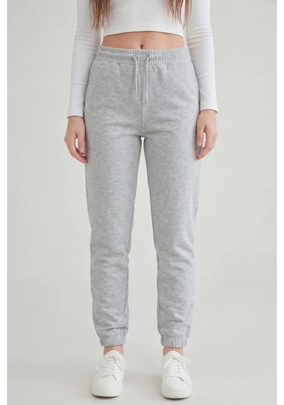 Defys Kadın Lastikli Paça Cepli Regular Fit Jogger Eşofman Altı Gri Melanj - 499066047 GRİ MELANJ Defys Kadın Lastikli Paça Cepli Regular Fit Jogger Eşofman Altı Gri Melanj - 499066047 GRİ MELANJ