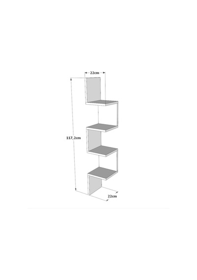 Wall R9 Modern Duvar Rafı Kitaplık Atlantik Çam Wal9-a Atlantik Çam