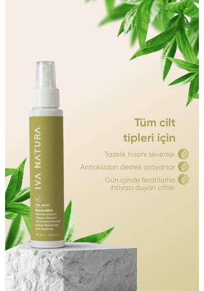 İva Natura Matcha Özlü Tonik Sprey Destekli Ferahlatıcı & Dengeleyici Bakım 100 Ml