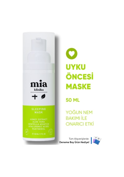 Mia Klinika Pantenol Bal Ve Cicalı Pürüzsüzleştirici Işıltı Veren Nemlendirici Yüz Maskesi 50 ML