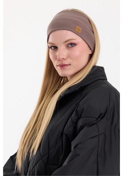 Kadın %100 Pamuklu Termal, Kaymaz, Terletmez, Ultra Hafif, Spor Saç Bandı Bandana - Tek Ebat / Kahverengi Kahverengi