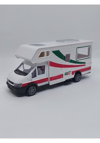 Kutulu Çek Bırak 1/24 Ölçek Metal Karavan Beyaz