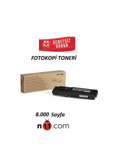 Fotokopitoneri Xerox 106R02236 - 6600 / 6605 Siyah Toneri