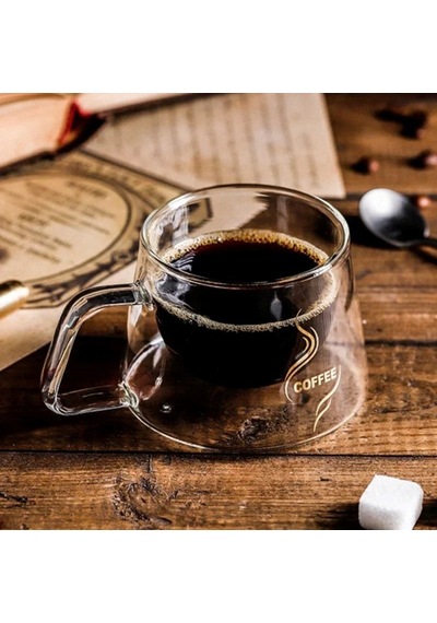 Morponi Borosilikat Cam Çift Çidarlı Çay & Kahve Kupası 180 Ml Vitracup 1 Adet Şeffaf