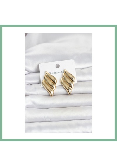 Bşkvirgo 316l Çelik Gold Renk Motif Model Kadın Küpe Bsk2026