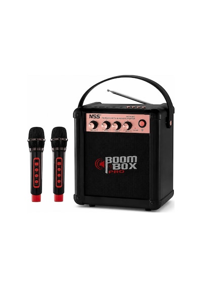 Nss Ns-992mıc Boombox Pro Kablosuz Karaoke Hoparlör Fm Radyo 2 Adet Mikrofon