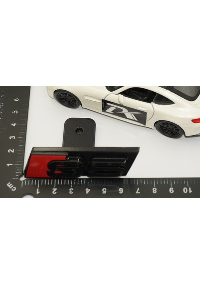Dk Tuning S5 Siyah Kırmızı Ön Panjur Izgara Logo Arma Audi İle Uyumlu Bagaj Arma