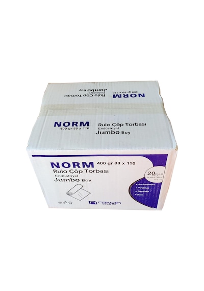 Norm Endüstriyel Jumbo Çöp Torbası Poşeti - 2 Kat - Siyah - 400 G