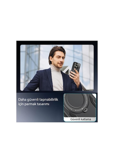 Redmi 13c Kılıf Joy Lens Standlı Kapak - Koyu Yeşil Bz8683140689742