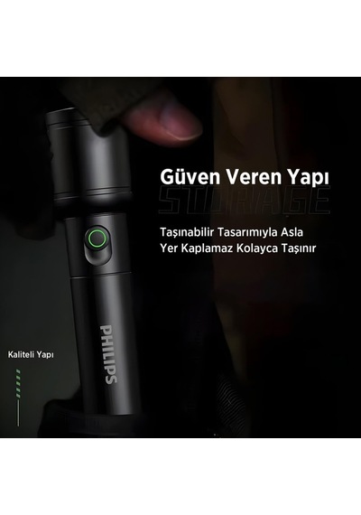 Philips Sfl2124 250 Lümen 5w Led El Feneri Teleskopik Zoom Sos Mo Renksiz