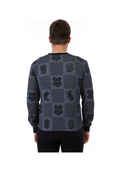 Supra Hogwarts Aop Baskılı Erkek Sweatshirt Füme