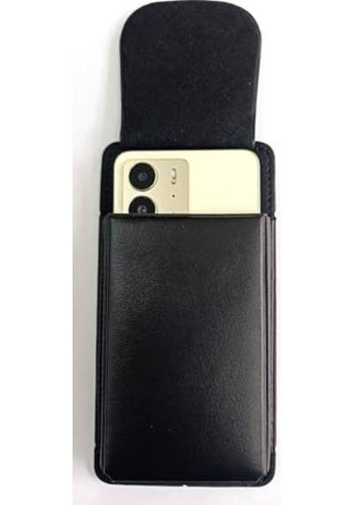 Takılan Lüks Deri Telefon Kılıfı Mıknatıslı 17x8 Cm Siyah Diğer