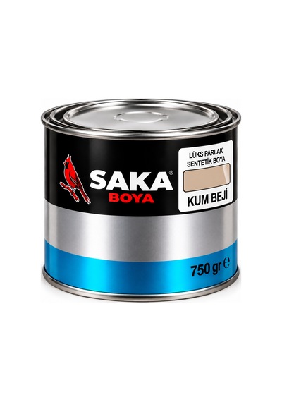 Saka Boya Lüks Parlak Sentetik Boya Kum Beji 750 Ml