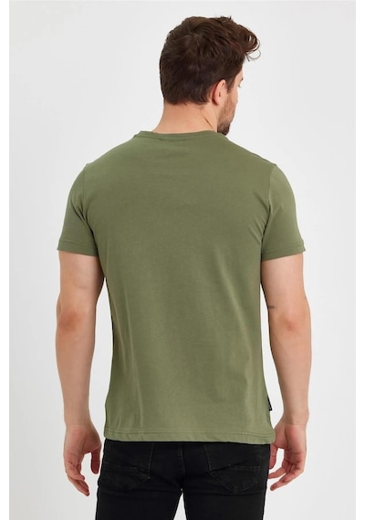 MMetalic Erkek Çok Renkli T- Shirt Regular Fit Rahat Kesim Bisikle (549330284) Haki