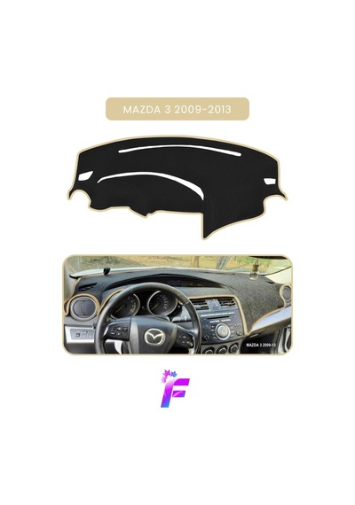 Mazda 3 2009-2013 Araca Özel Torpido Örtüsü Ön Göğüs Kılıfı Tam Koruma Oto Aksesuar Td31
