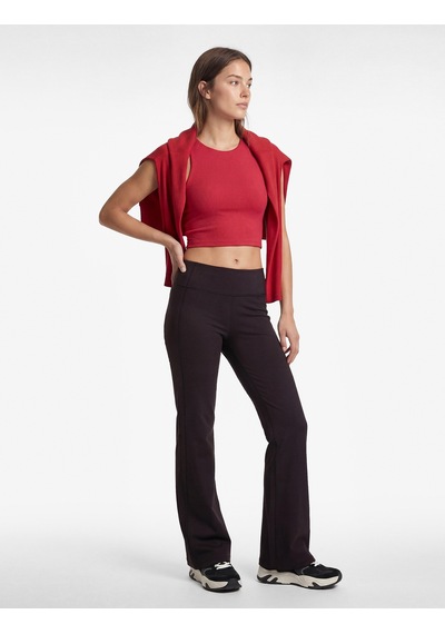 Koton Yüksek Bel İspanyol Paça Slim Fit Tayt Siyah 6wak40154nk Siyah