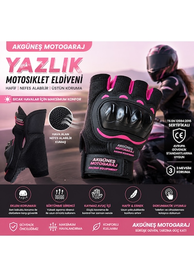 Akgüneş Motogaraj Pembe Motosiklet Eldiveni Yazlık Hava Alan Korumalı Dokunmatik Uyumlu Ts En 13594 Sertifikalı Kadın Motosiklet Eldiveni Akgüneş Motogaraj Pembe Motosiklet Eldiveni Yazlık Hava Alan Korumalı Dokunmatik Uyumlu Ts En 13594 Sertifikalı Kadın Motosiklet Eldiveni