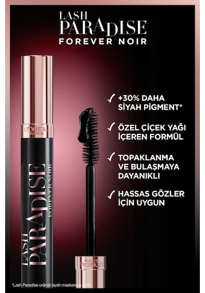 L'Oréal Paris Lash Paradise Forever Noir Maskara