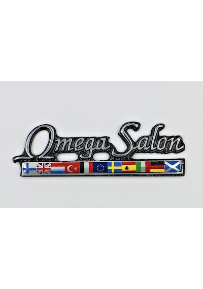 Etiketçilere Özel Döküm Sıralı Bayrak Omega Salon Metal Arma